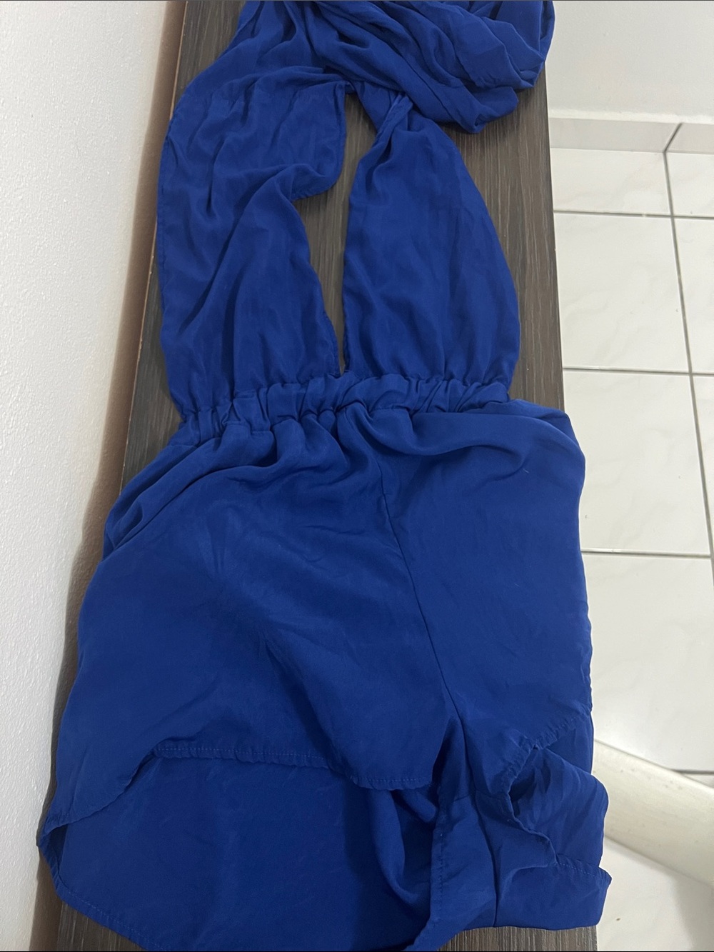 San Joy Royal Blue Girls' Halter One-Piece Romper